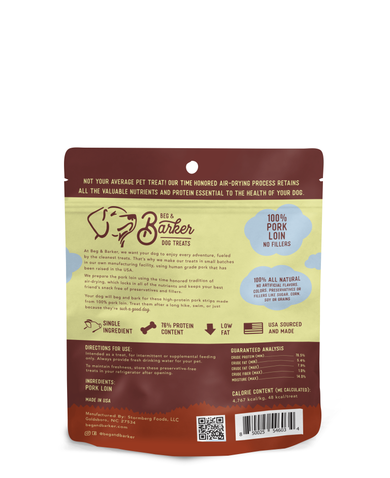Beg & Barker Dog Treats-Pork Loin